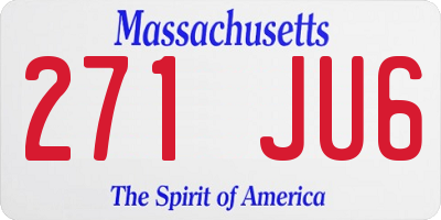 MA license plate 271JU6