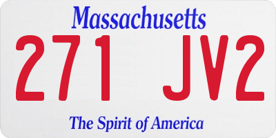 MA license plate 271JV2