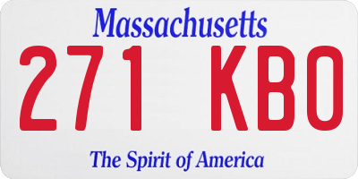 MA license plate 271KB0