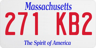 MA license plate 271KB2
