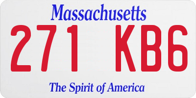MA license plate 271KB6