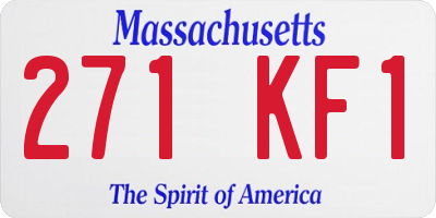 MA license plate 271KF1