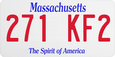 MA license plate 271KF2