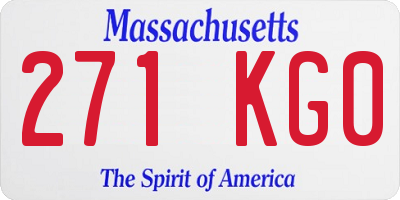 MA license plate 271KG0
