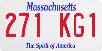 MA license plate 271KG1