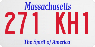 MA license plate 271KH1