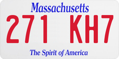 MA license plate 271KH7