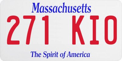 MA license plate 271KI0