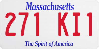 MA license plate 271KI1