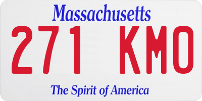 MA license plate 271KM0