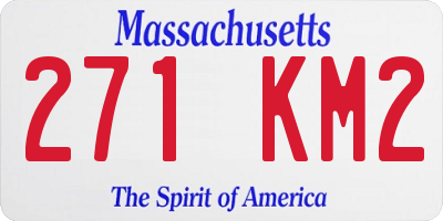 MA license plate 271KM2