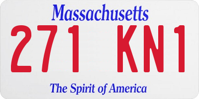 MA license plate 271KN1