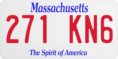 MA license plate 271KN6