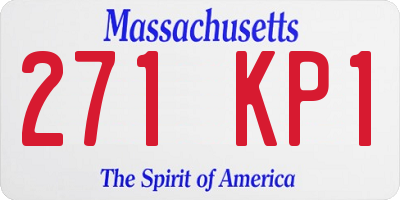 MA license plate 271KP1