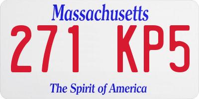 MA license plate 271KP5