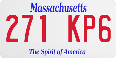 MA license plate 271KP6