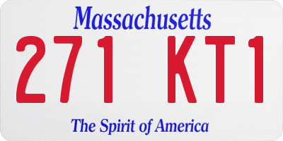 MA license plate 271KT1