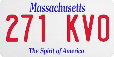 MA license plate 271KV0