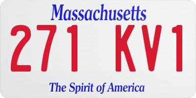 MA license plate 271KV1