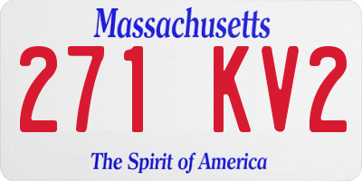 MA license plate 271KV2
