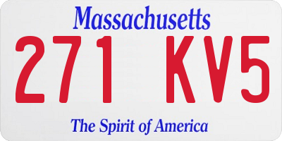MA license plate 271KV5