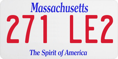 MA license plate 271LE2