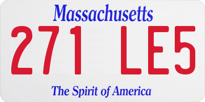 MA license plate 271LE5