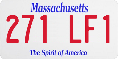 MA license plate 271LF1