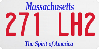 MA license plate 271LH2
