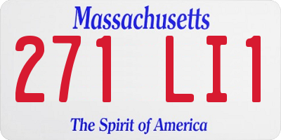 MA license plate 271LI1