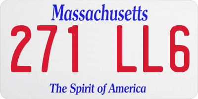 MA license plate 271LL6