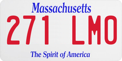 MA license plate 271LM0