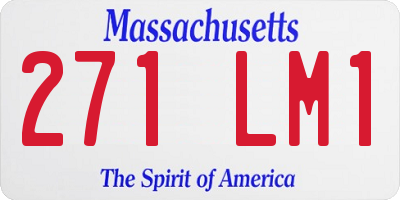 MA license plate 271LM1