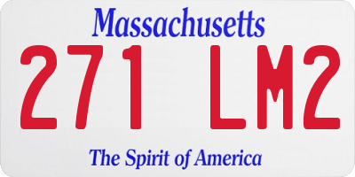 MA license plate 271LM2