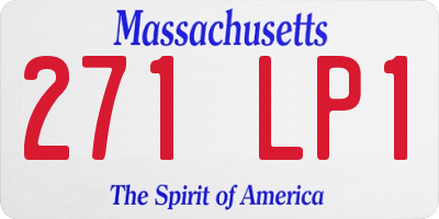 MA license plate 271LP1