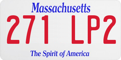 MA license plate 271LP2