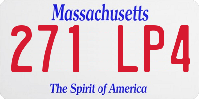 MA license plate 271LP4