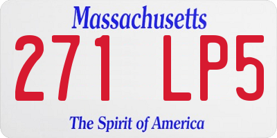 MA license plate 271LP5