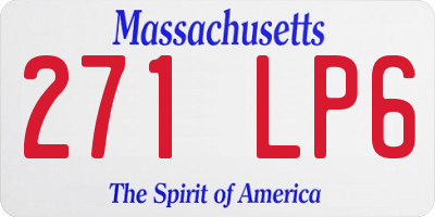MA license plate 271LP6