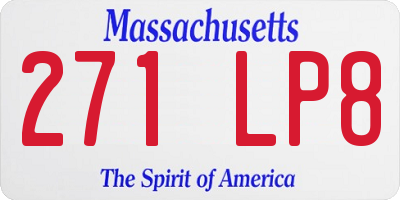 MA license plate 271LP8