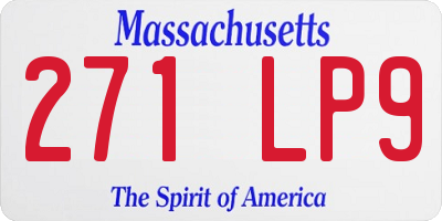 MA license plate 271LP9
