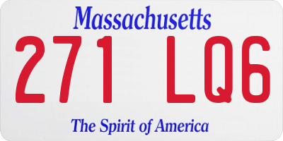 MA license plate 271LQ6