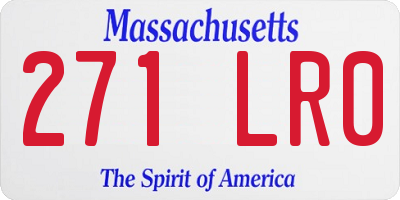 MA license plate 271LR0
