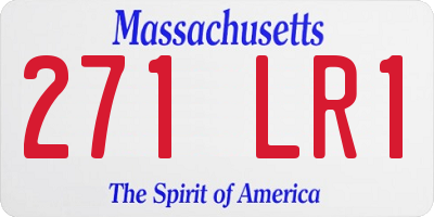 MA license plate 271LR1