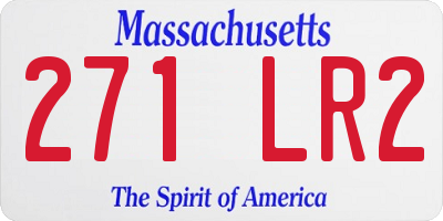 MA license plate 271LR2