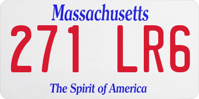 MA license plate 271LR6