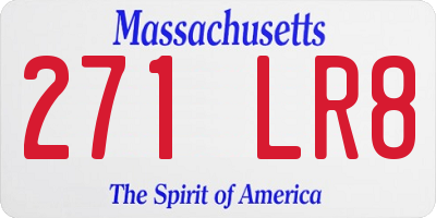 MA license plate 271LR8