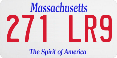 MA license plate 271LR9