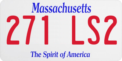 MA license plate 271LS2