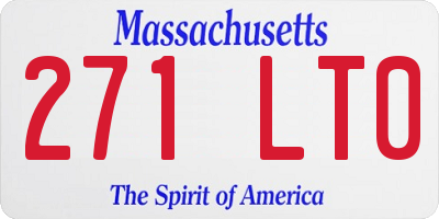 MA license plate 271LT0